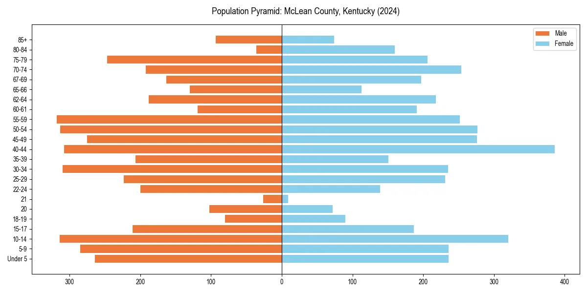 Population pyramid for 