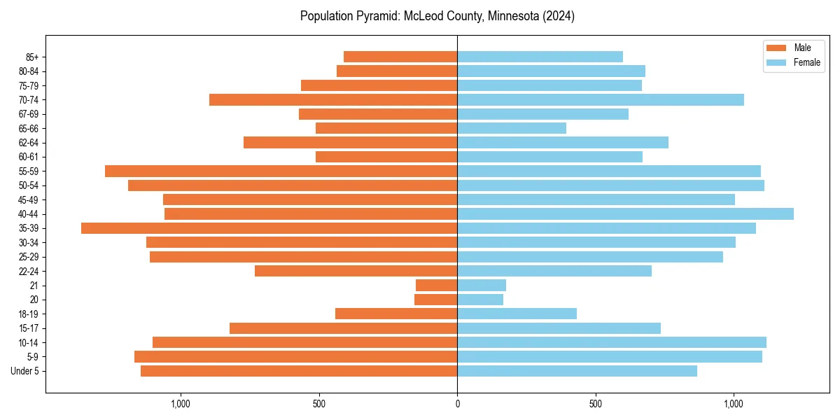 Population pyramid for 