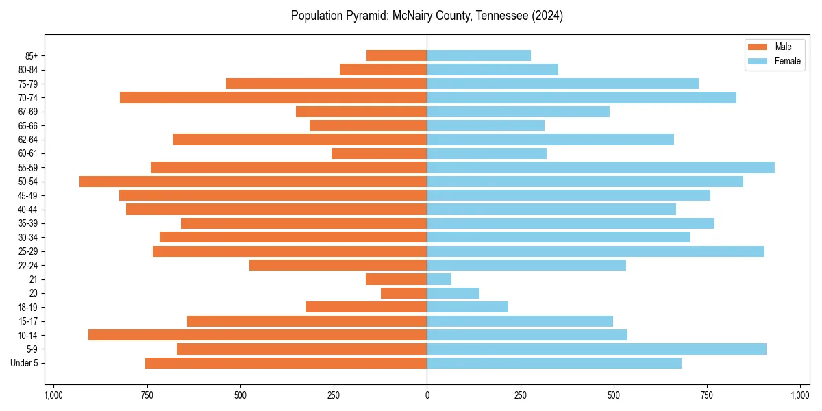 Population pyramid for 