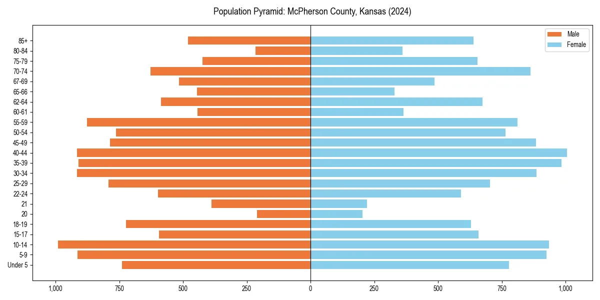 Population pyramid for 