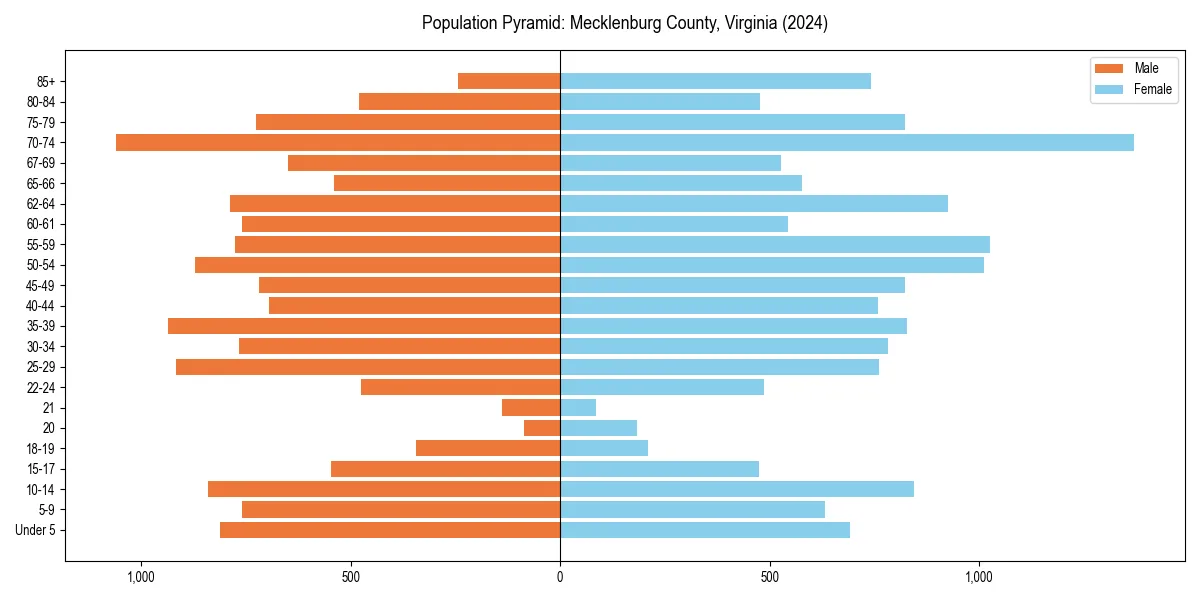 Population pyramid for 