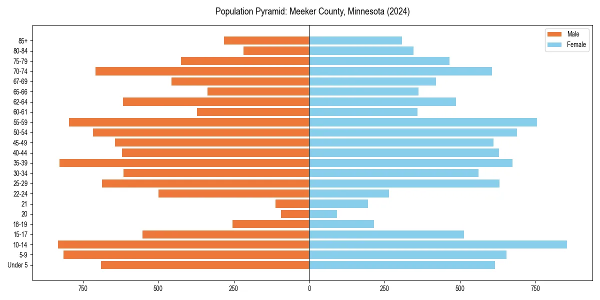 Population pyramid for 