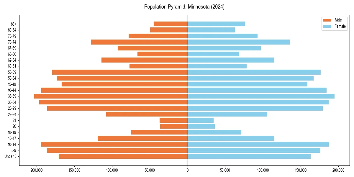 Population pyramid for 