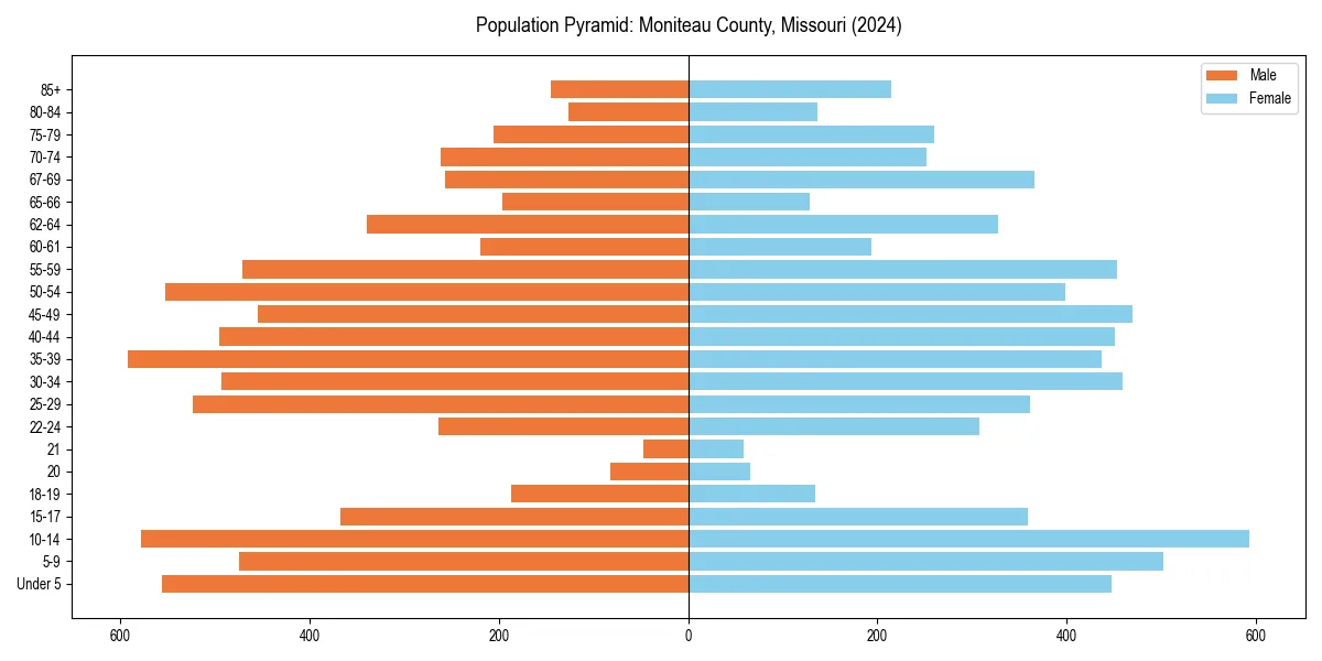 Population pyramid for 