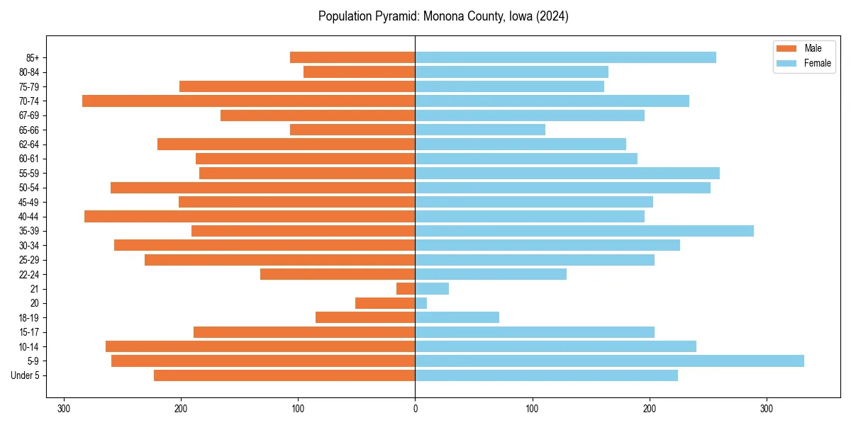 Population pyramid for 