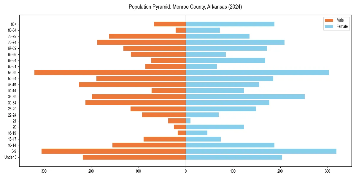 Population pyramid for 