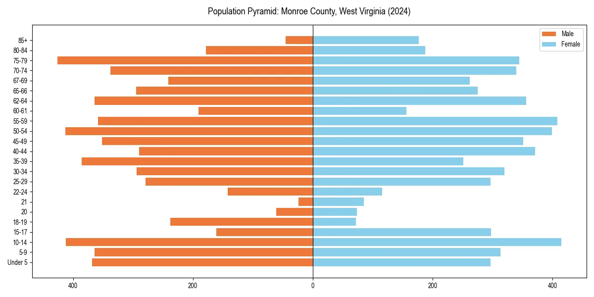 Population pyramid for 