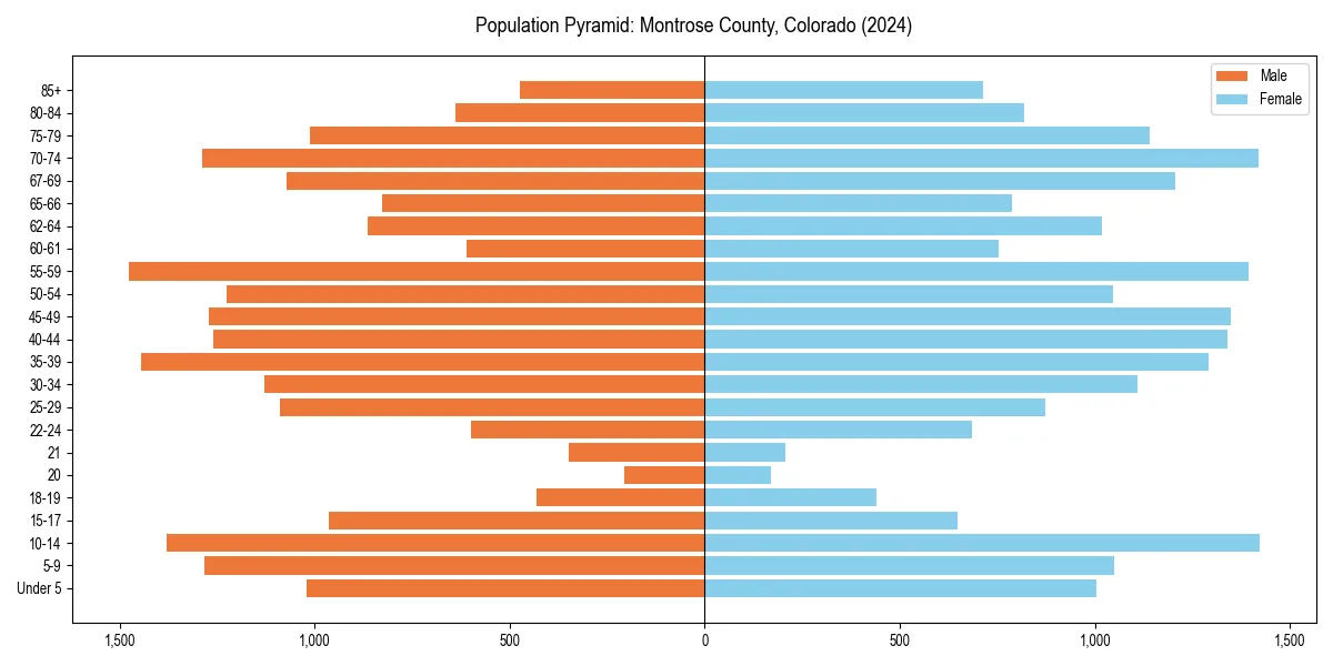 Population pyramid for 