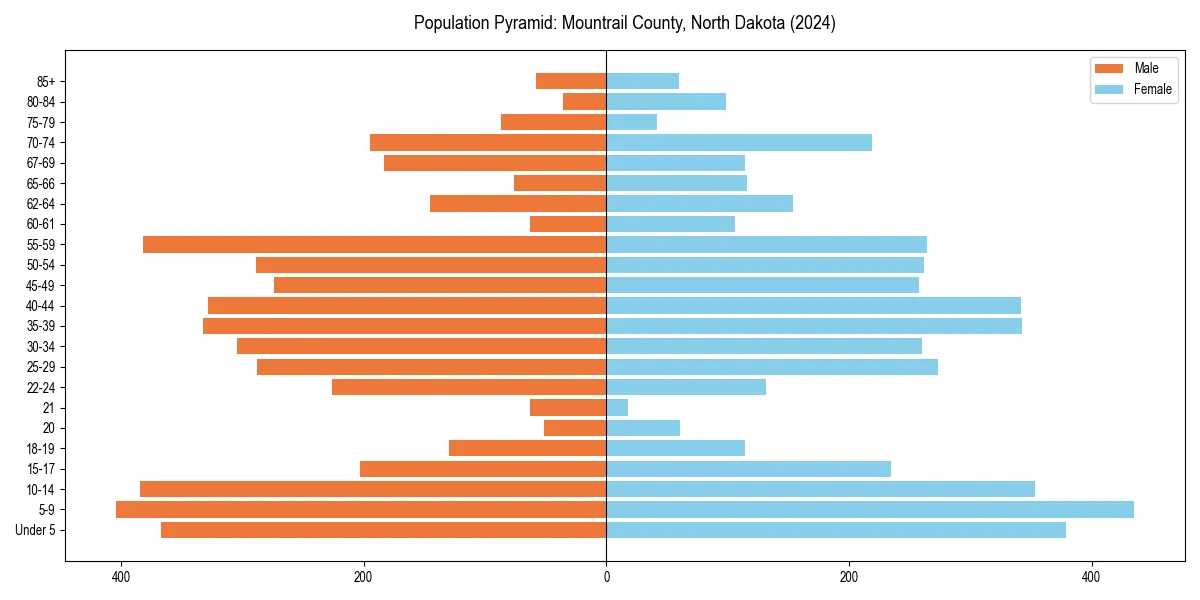 Population pyramid for 