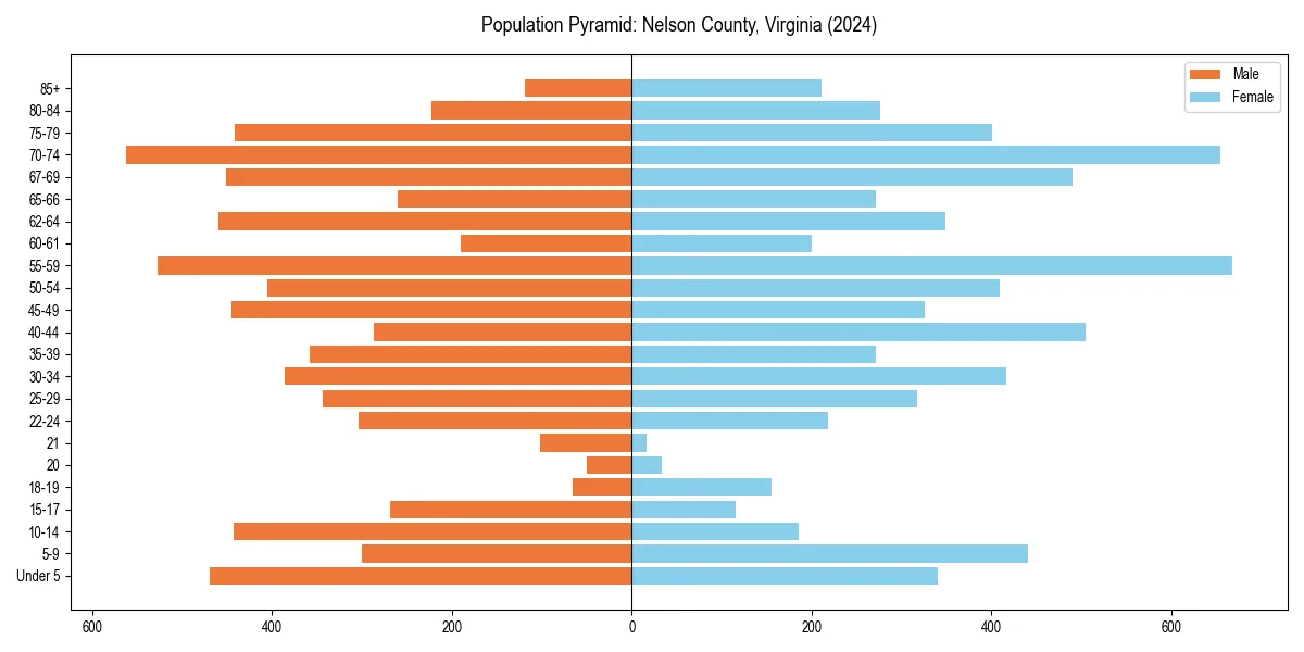 Population pyramid for 