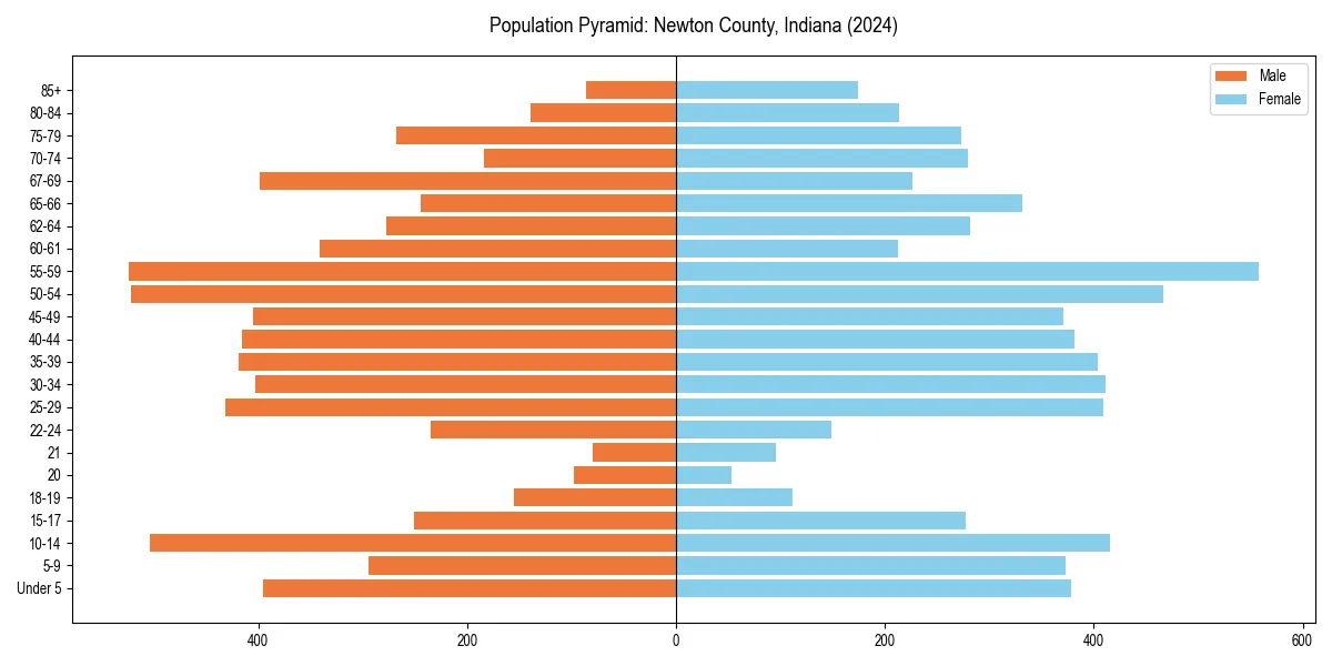 Population pyramid for 