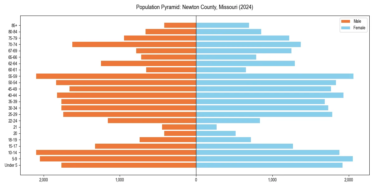 Population pyramid for 