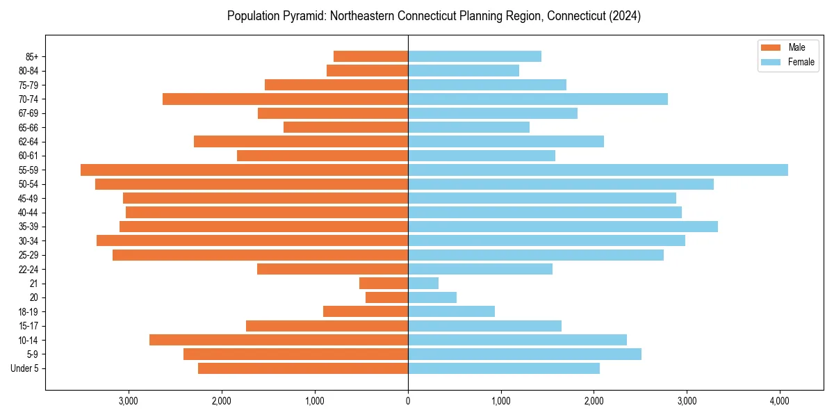 Population pyramid for 