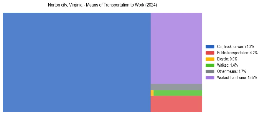 Commute modes in Norton city, Virginia