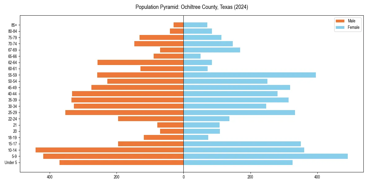 Population pyramid for 