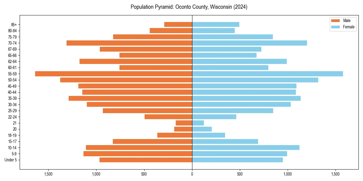 Population pyramid for 