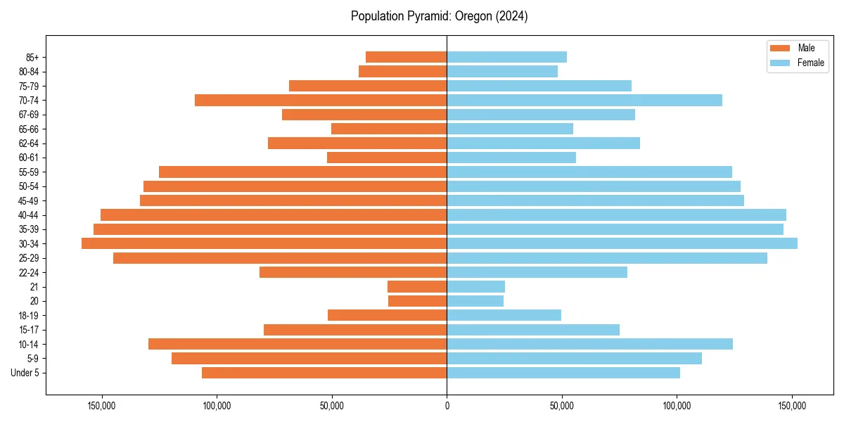 Population pyramid for 