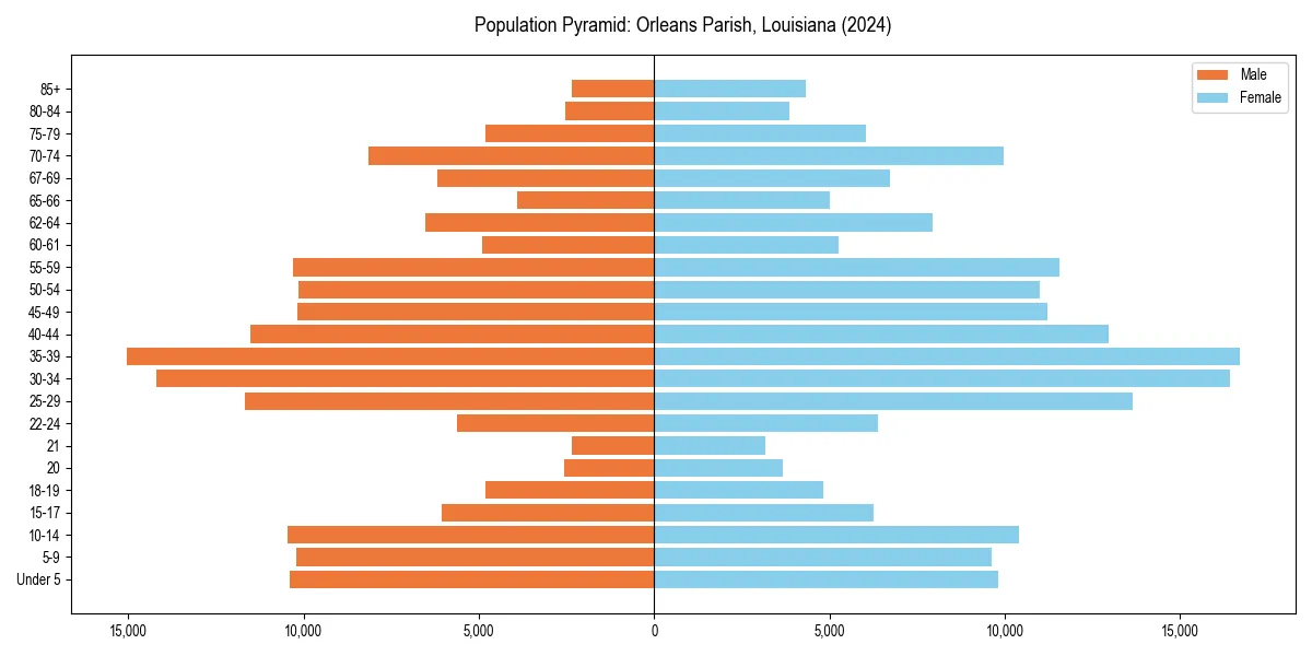 Population pyramid for 