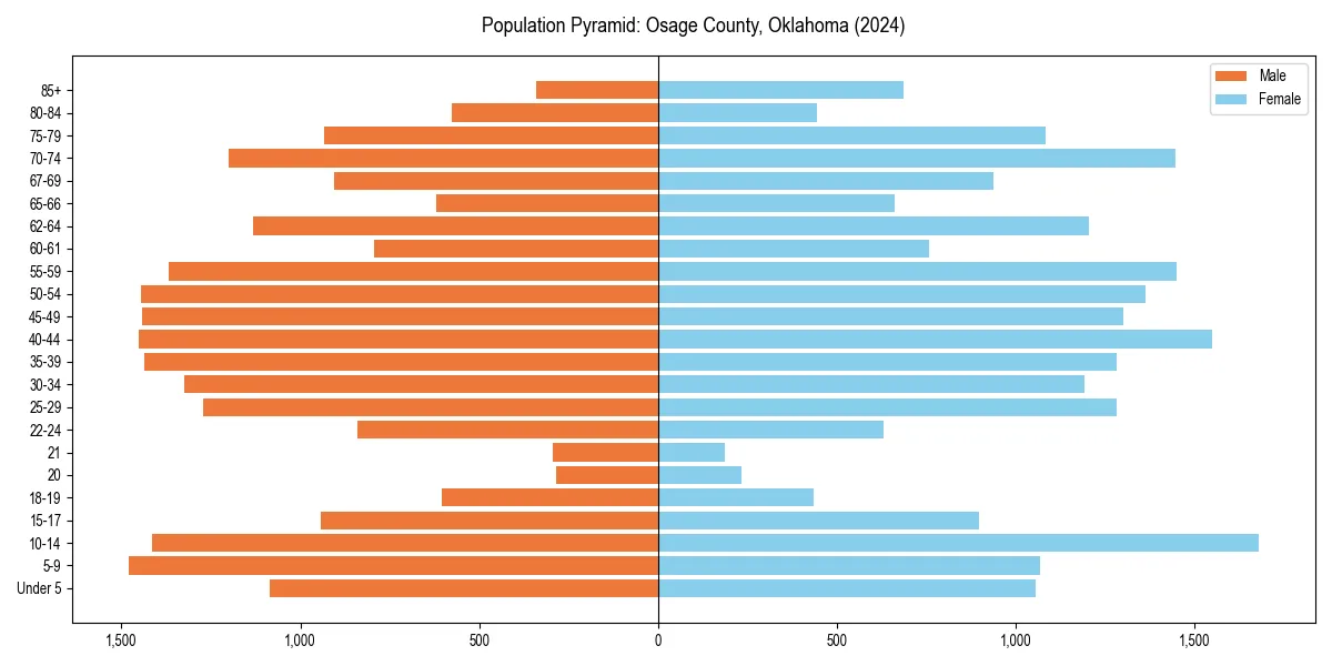 Population pyramid for 