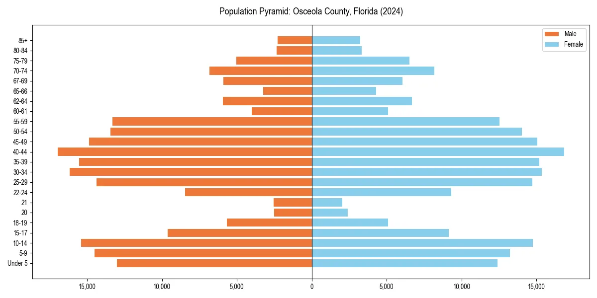 Population pyramid for 