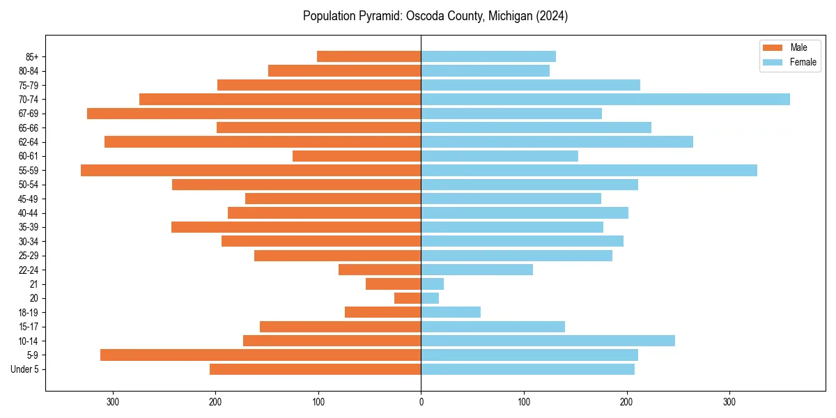 Population pyramid for 