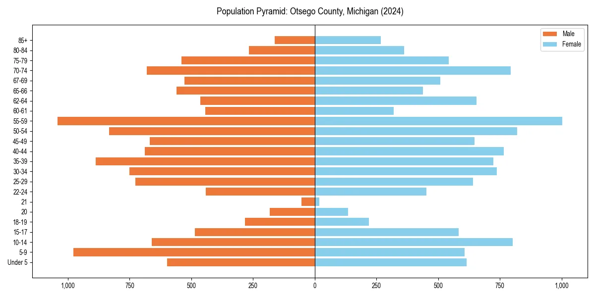 Population pyramid for 