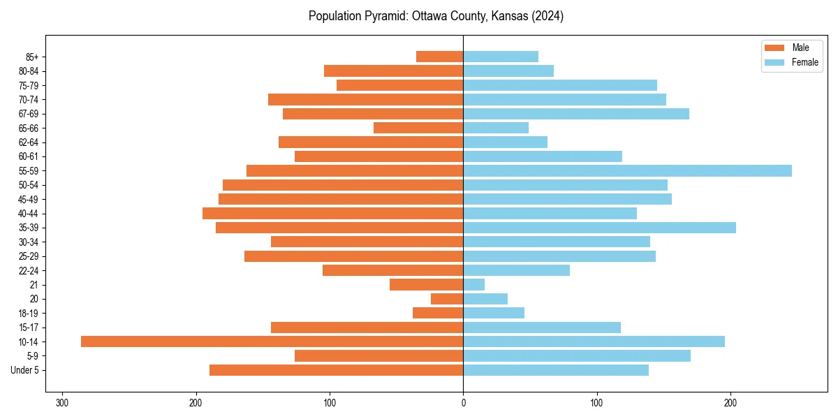 Population pyramid for 