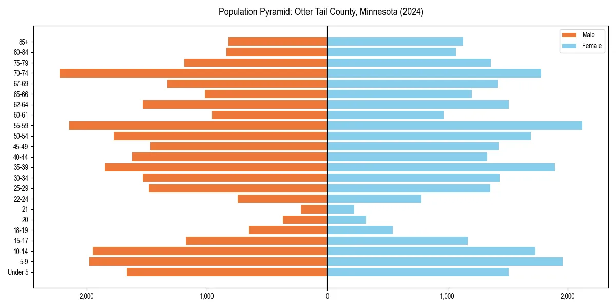 Population pyramid for 