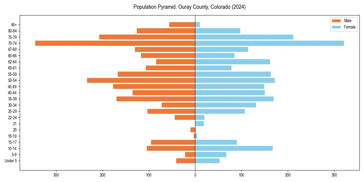 Population pyramid for 