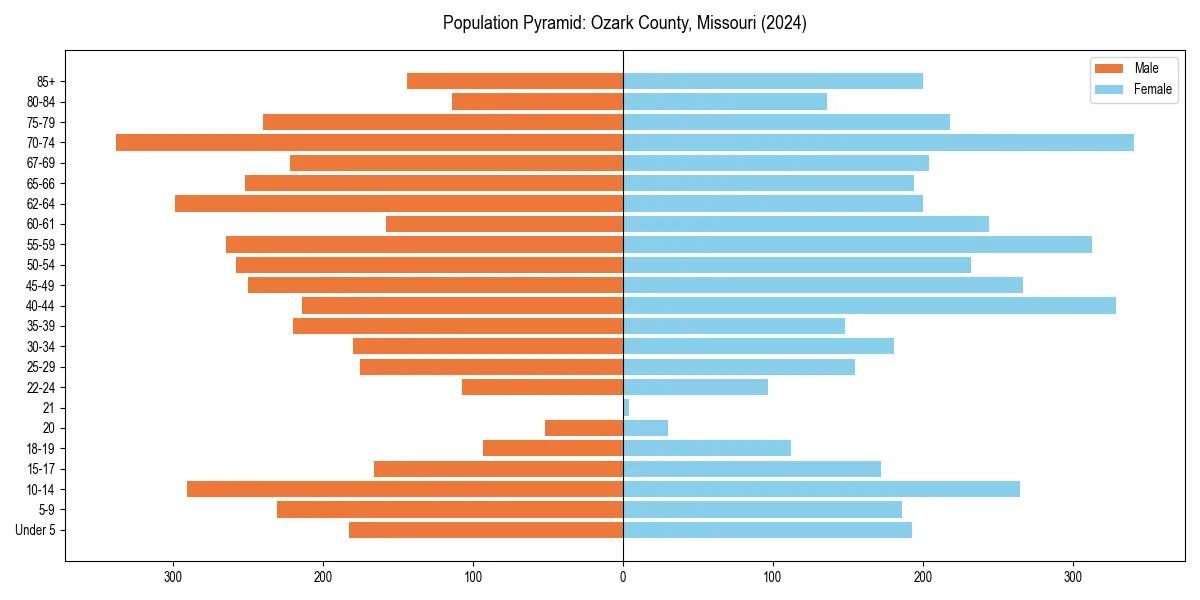 Population pyramid for 