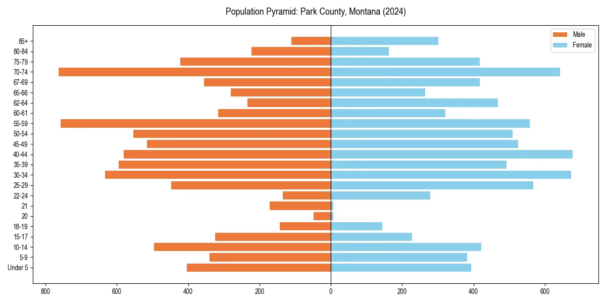 Population pyramid for 