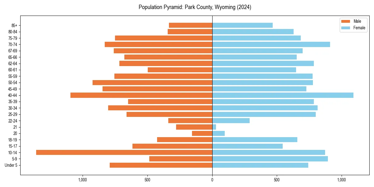 Population pyramid for 