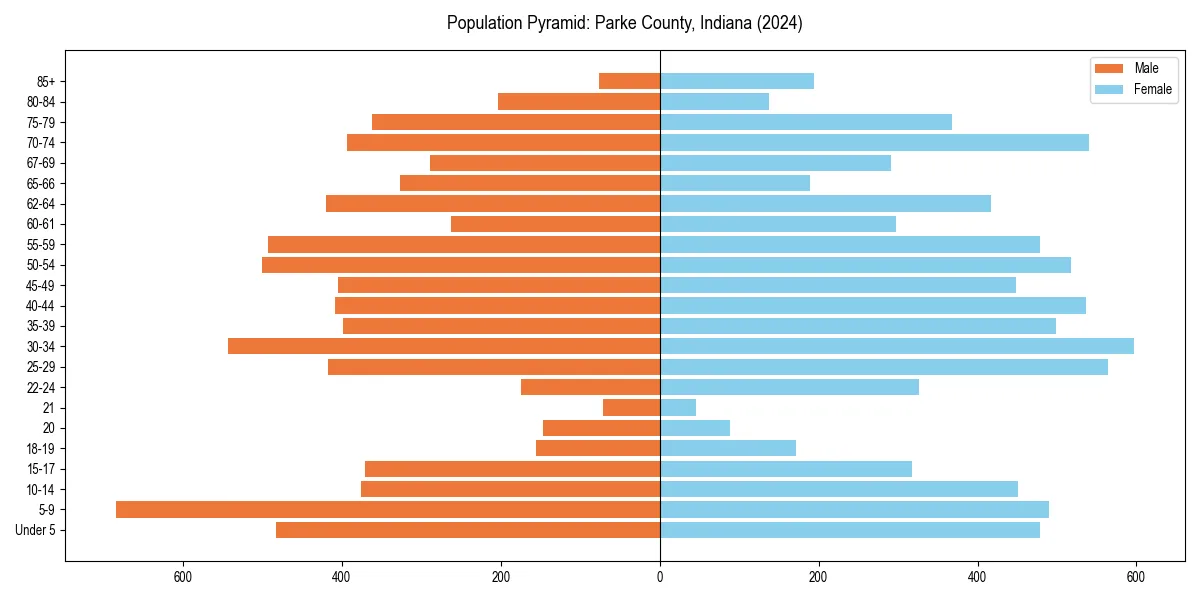 Population pyramid for 