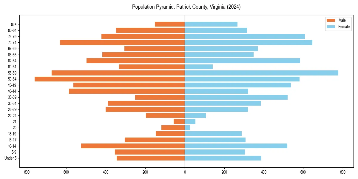 Population pyramid for 