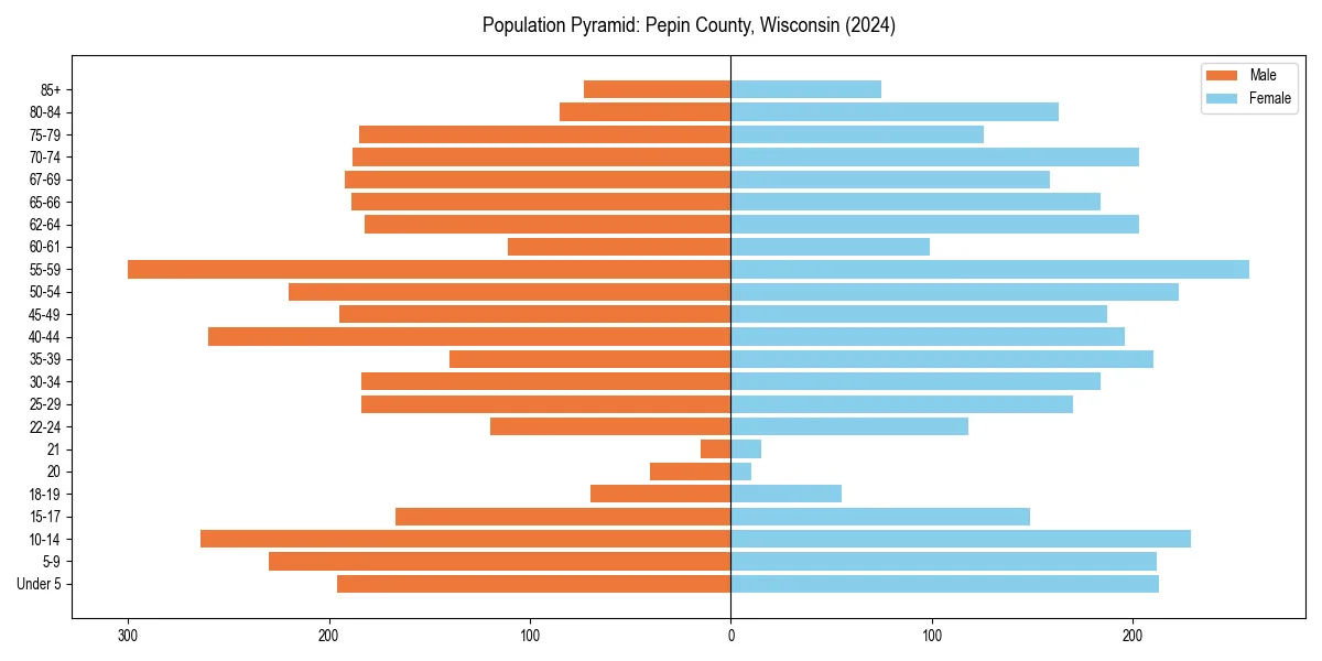 Population pyramid for 