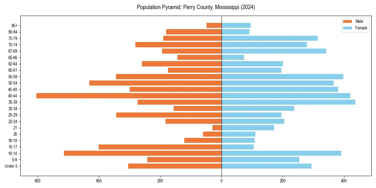 Population pyramid for 