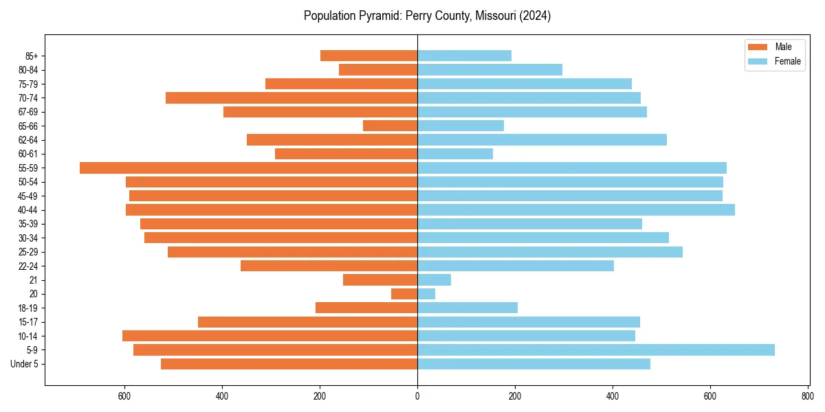 Population pyramid for 