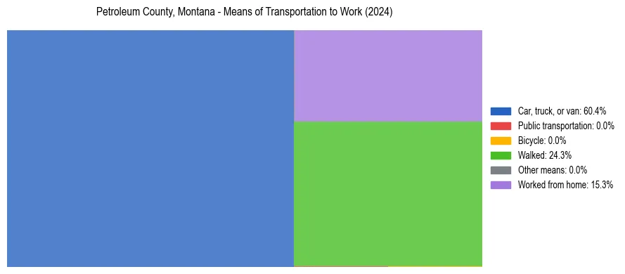 Commute modes in Petroleum County, Montana