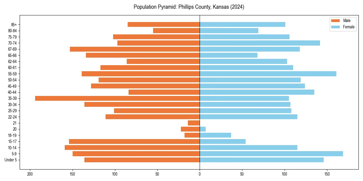 Population pyramid for 