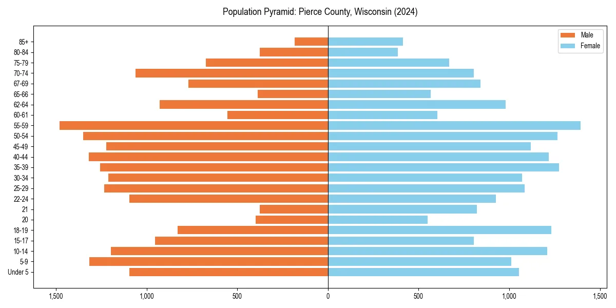 Population pyramid for 
