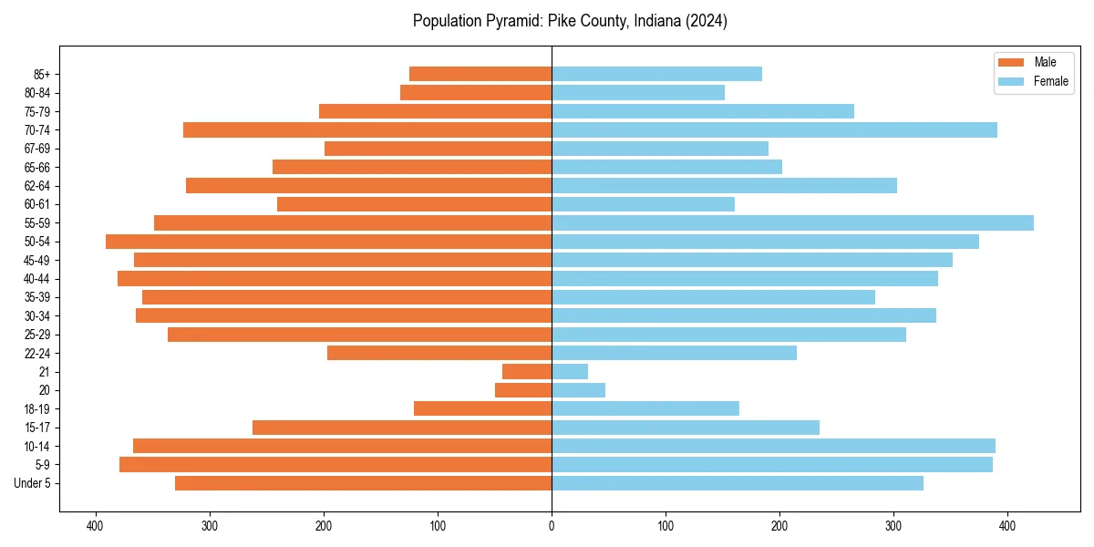 Population pyramid for 
