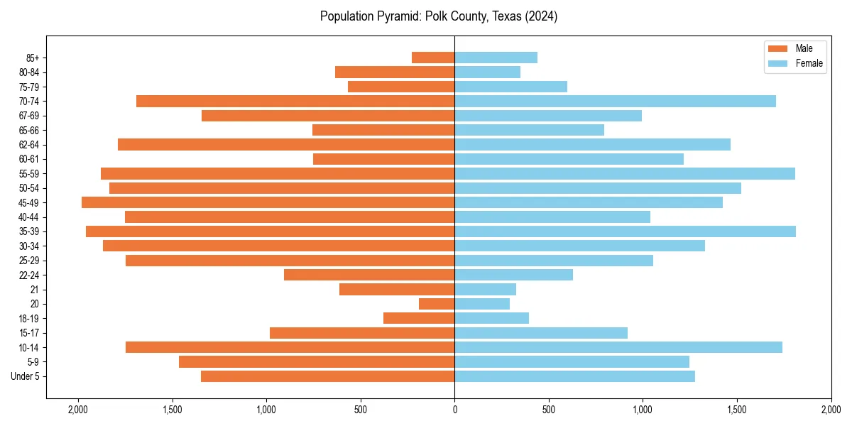 Population pyramid for 