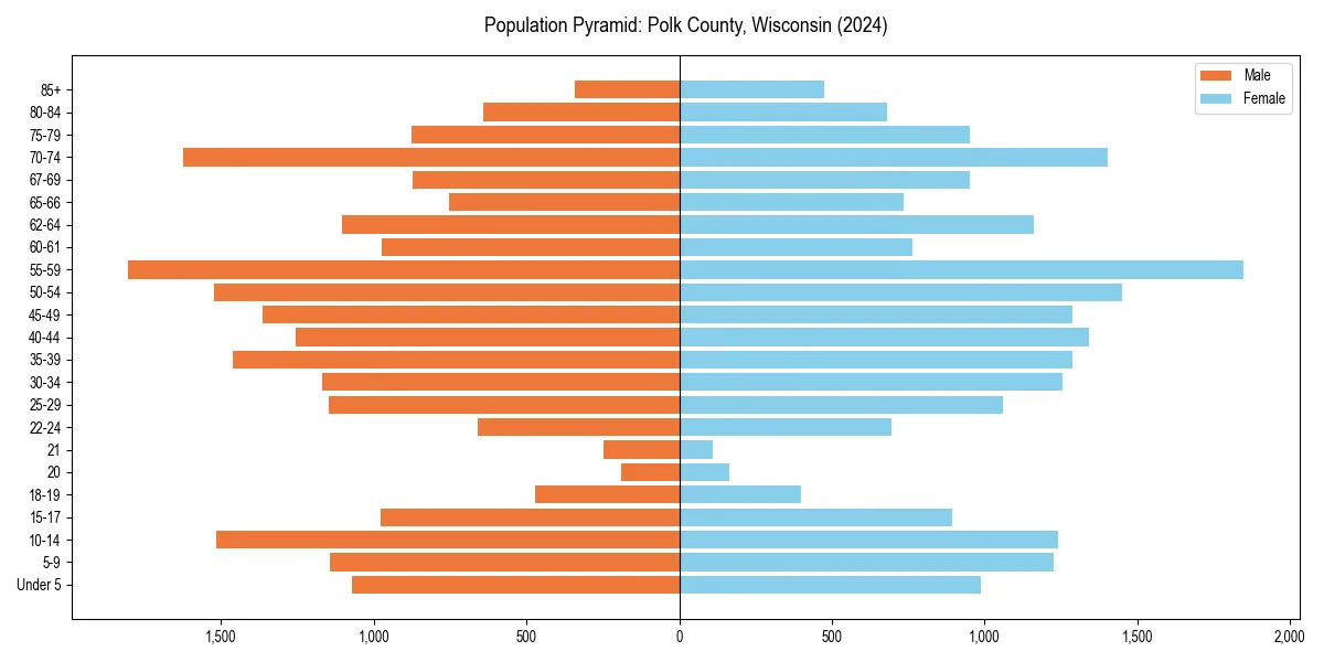 Population pyramid for 
