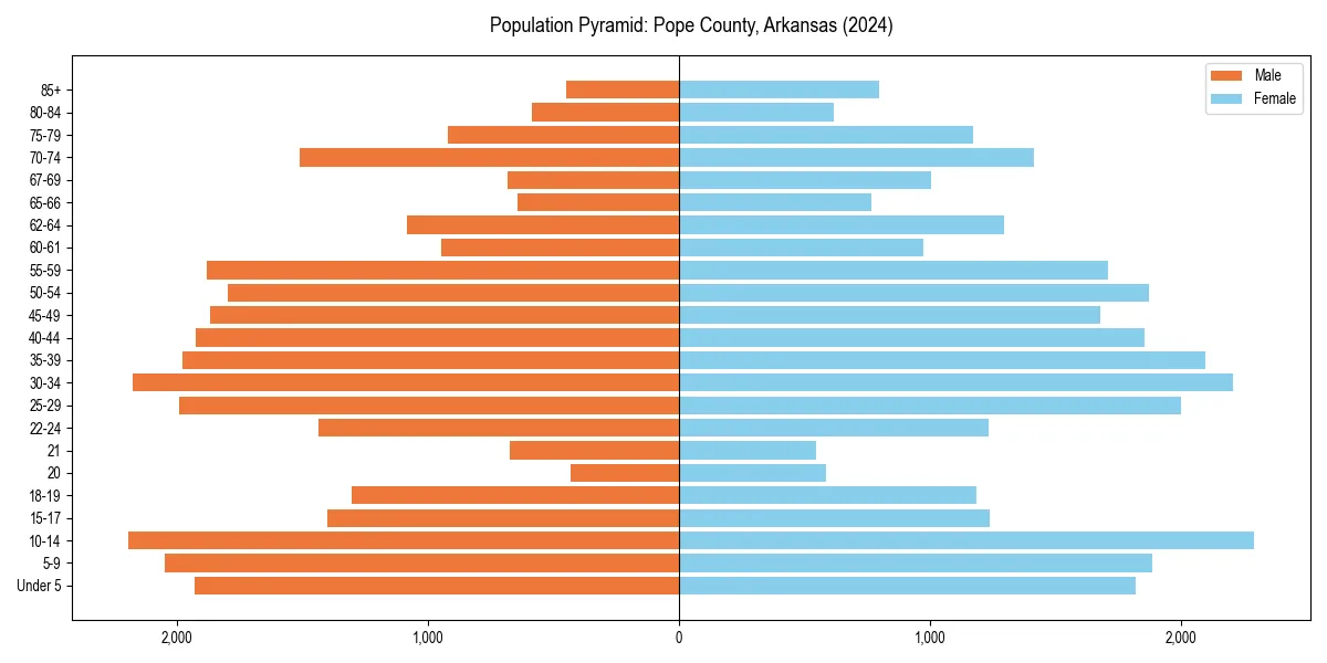 Population pyramid for 