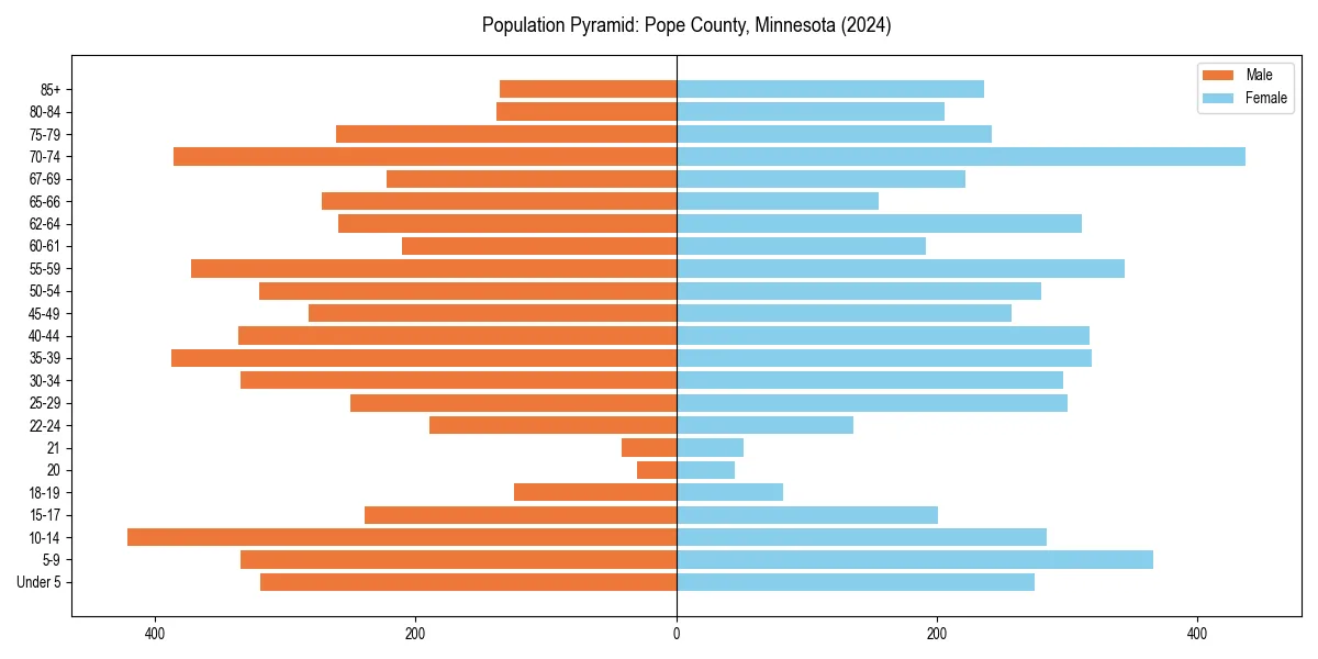 Population pyramid for 