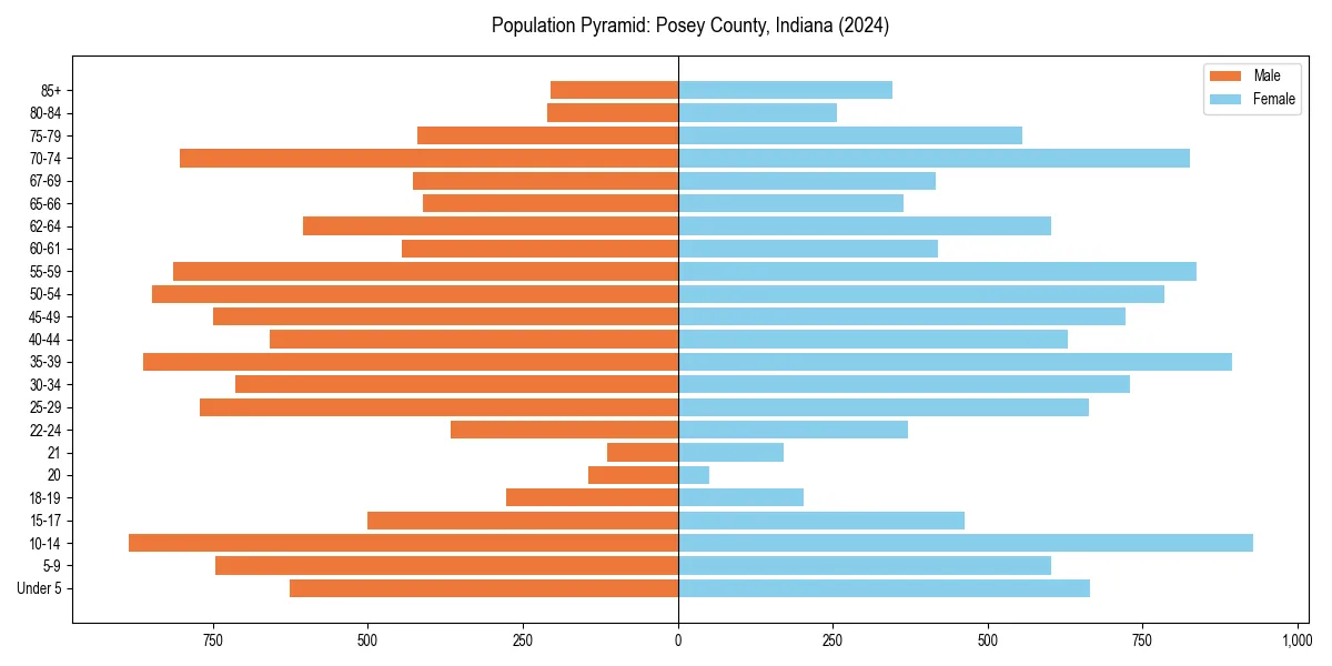 Population pyramid for 
