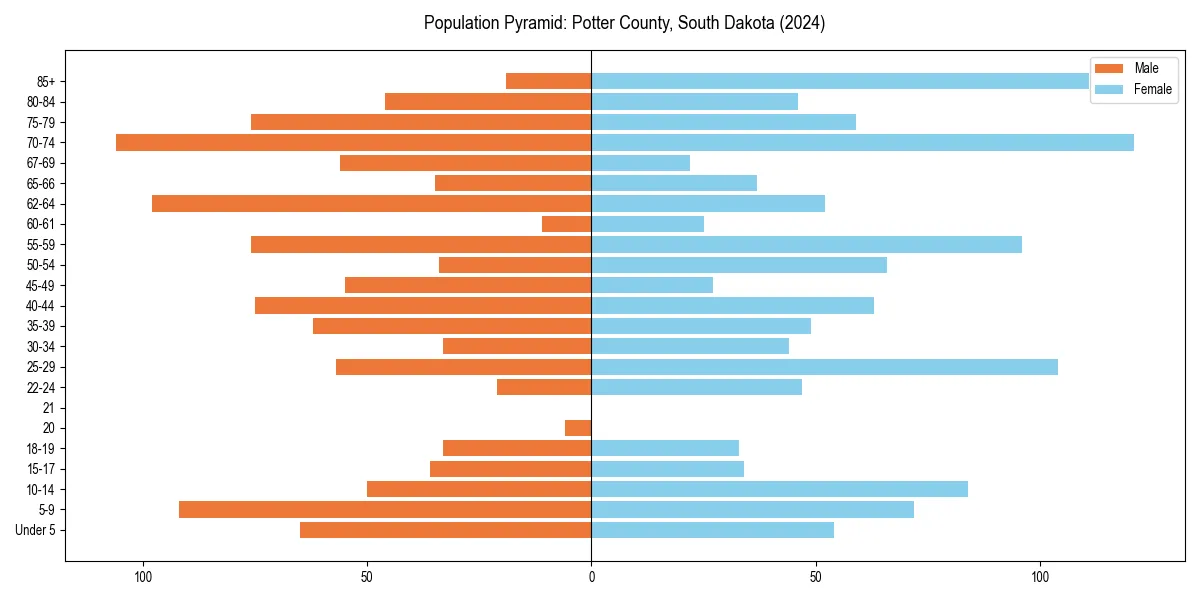 Population pyramid for 