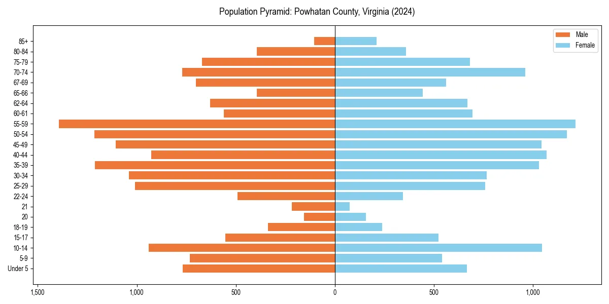 Population pyramid for 
