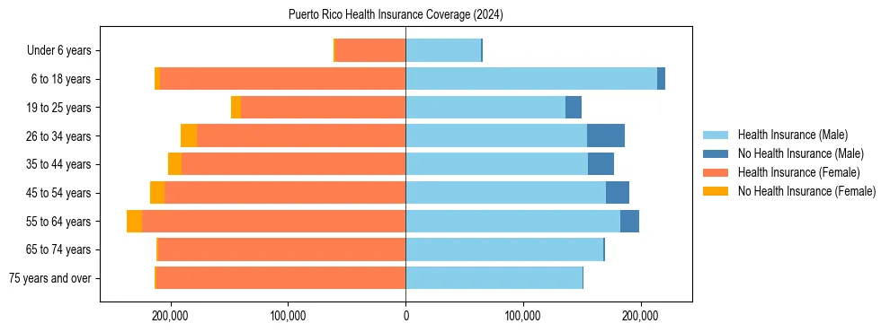 Health insurance pyramid for Puerto Rico
