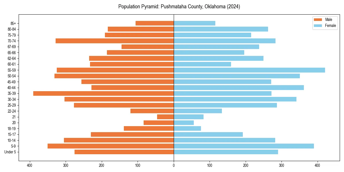 Population pyramid for 